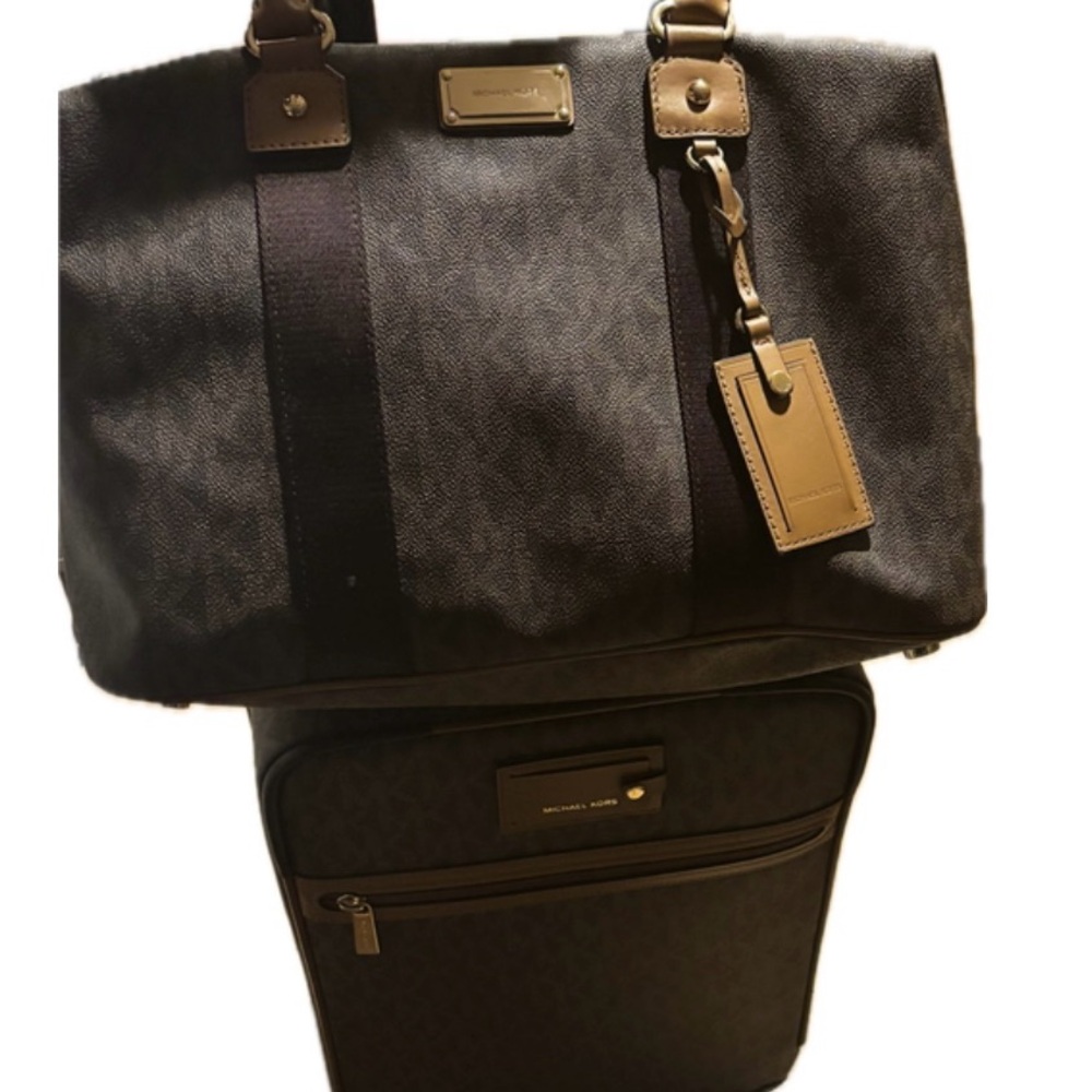 Michael Kors Black and Tan Men's Bag